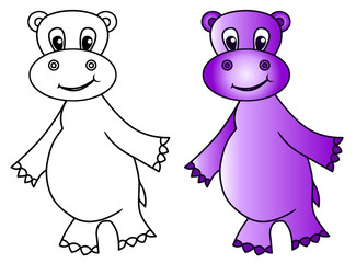 Cute Hippo cartoon