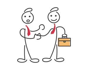 Creative Business Strategy Tips Stickman Illustration Concept - Set Up A Good Business Partnership