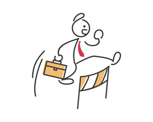 Creative Business Strategy Tips Stickman Illustration Concept - Jump Off The Barrier