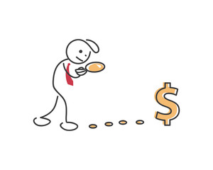 Creative Business Strategy Tips Stickman Illustration Concept - Always Look For A Better Income Source