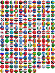 Fototapeta premium flags of countries on golf ball