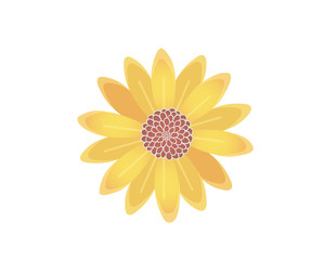 Modern Flower Symbol Logo - Sunflower Family Park