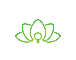 Modern Flower Symbol Logo - Lotus Yoga Studio