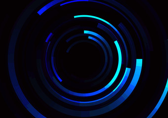 circle spiral line technology abstract background, digital round overlap  template, vector illustration