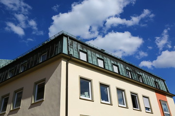 Modern facade on a sunny day