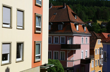 Modern facade on a sunny day