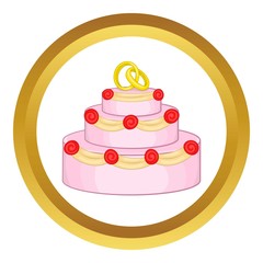 Wedding cake vector icon
