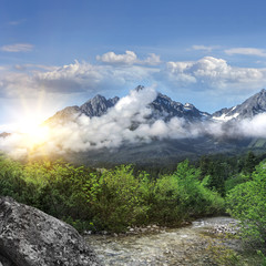 Tatra mountains landscape.