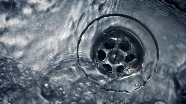 Water Runs Into Sink
