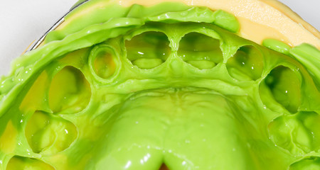 Green silicone dental impression