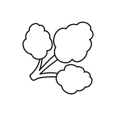 broccoli vegetable icon over white background vector illustration