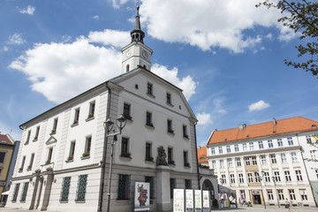 Old building, town hall in the center of the market in Gliwice