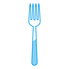 fork icon over white background vector illustration