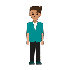 young happy man in casual outfit icon image