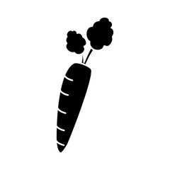 carrot vegetable icon over white background vector illustration