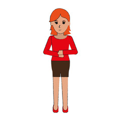 happy woman dressed in professional outfit icon image