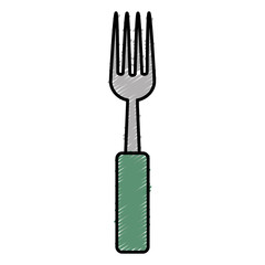fork icon over white background vector illustration