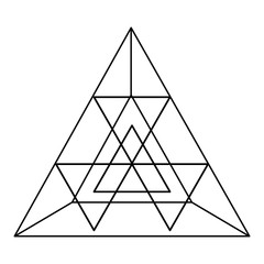 symmetrical figure icon over white background vector illustration