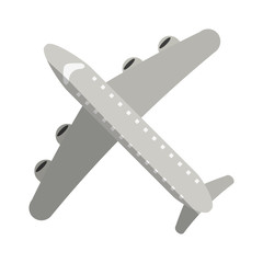 airplane topview icon image vector illustration design 