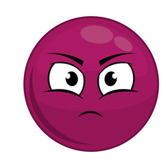 angry emoticon face icon over white background colorful design vector illustration