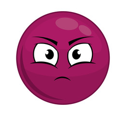 Obraz premium angry emoticon face icon over white background colorful design vector illustration