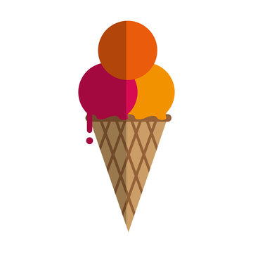 ice cream cone icon image vector illustration design 