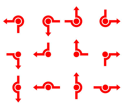 rond-point fl&egrave;che rouge