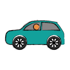 Obraz na płótnie Canvas car icon over white background colorful design vector illustration