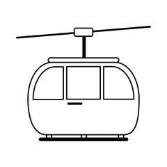 funicular or cable car icon image vector illustration design 