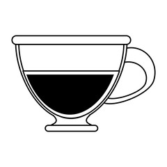 coffee beverage in glass cup  icon image vector illustration design 