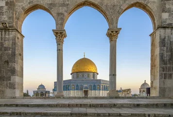 Stickers pour porte Monument historique Dôme du Rocher à Jérusalem
