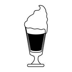 coffee beverage with whipped cream  icon image vector illustration design 