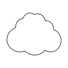 cloud icon over white background vector illustration
