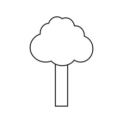 tree icon over white background vector illustration