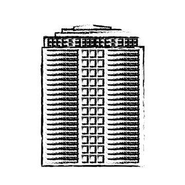 city building icon over white background vector illustration