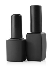 Obraz premium Set of two black bottles with nail polish