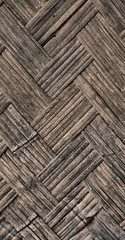 a wall build on wicker bamboo