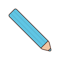 color pencil icon over white background colorful design vector illustration