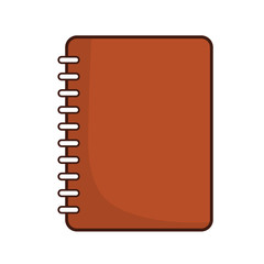 notebook icon over white background colorful design vector illustration