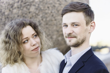 Portrait of a couple closeup