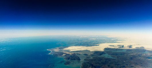 Fototapeta premium Aerial view, high angle view, landscape and skyline, Iceland, Europe.