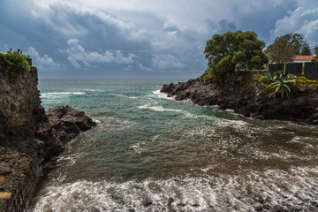 Small bay near Caloura town of Sao Miguel.
