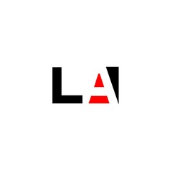 letter LA logo vector