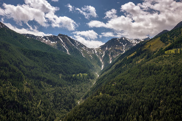 Fototapeta premium Scenic view of the swiss alps near the italian border.