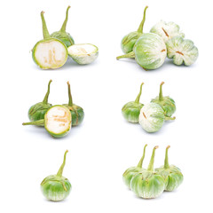 Thai eggplant isolated on white background