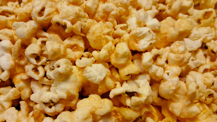 Popcorn on a white background