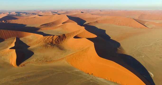 Flight over beautiful Namib Desert