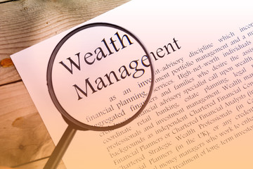 wealth management business concept background