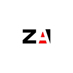 letter ZA logo vector