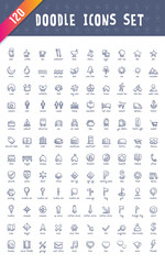 doodle icons set. icons mega pack